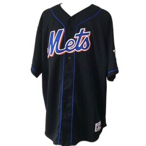 Majestic Jersey Shirt Unisex One Size Color Navy MLB NY Mets 2000 World Series